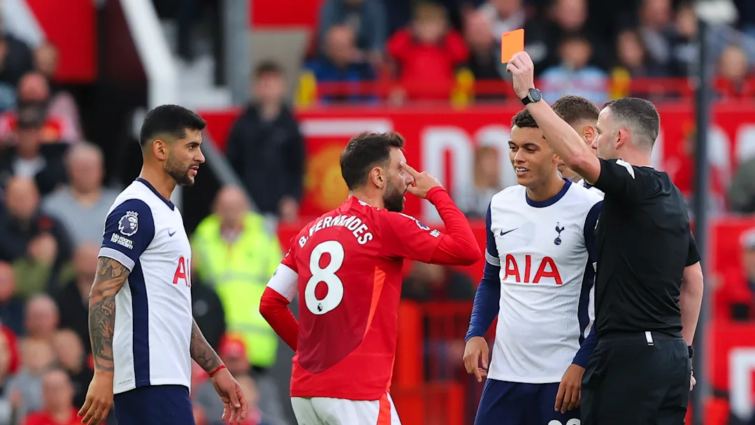 Read more about the article PGMOL give verdict on Bruno Fernandes red card against Tottenham